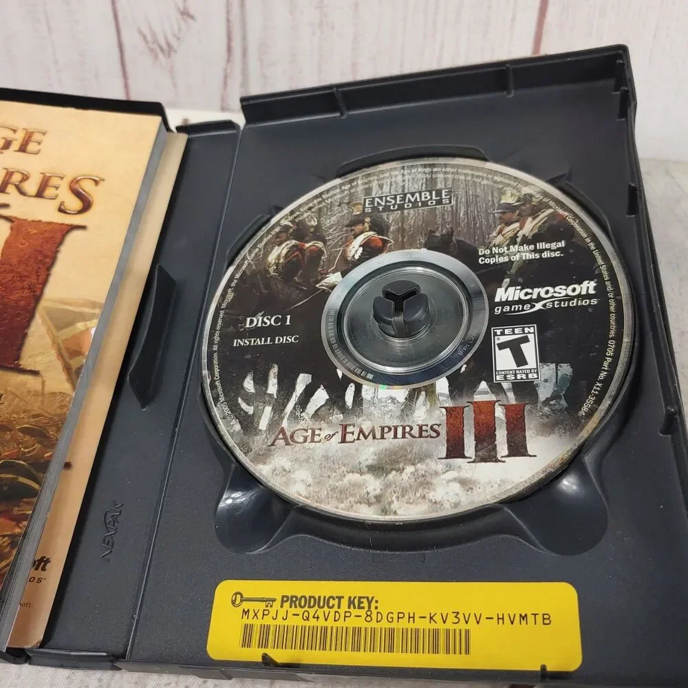 Age of Empires III PC CD-ROM Video Game Set Microsoft Ensemble TESTED WORKING